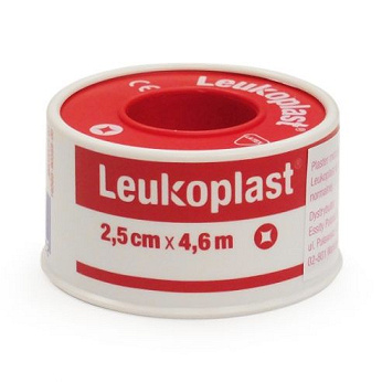 Leukoplast, plaster do zabezpieczania opatrunków 2,5cm x 4,6m, 1szt.