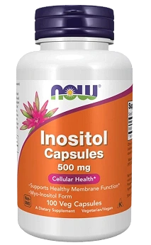 Now Foods Inositol, kapsułki ze składnikami wspomagającymi funkcjonowanie błon komórkowych, 100 szt.
