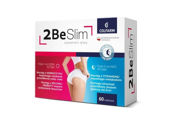 2BE SLIM  tabletki z wyciągiem z morszczynu i cynamonu, 60 szt.