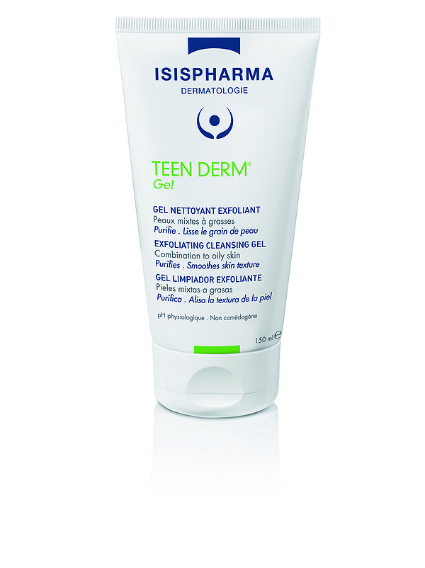 IsisPharma TEEN DERM GEL , antybakteryjny żel do mycia skóry tłustej i trądzikowej, 150 ml