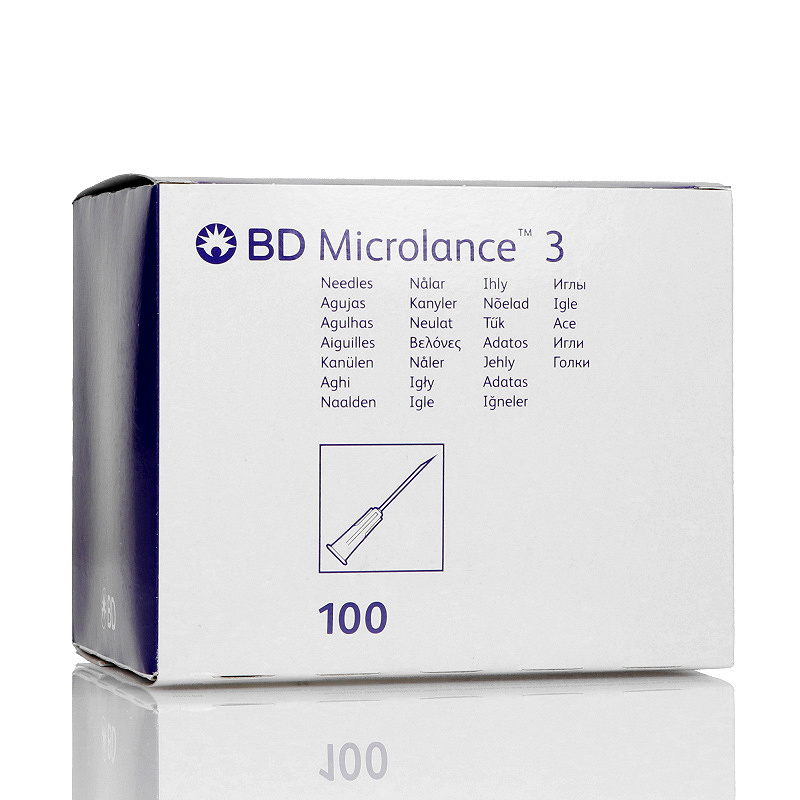 Igły BD Microlance, do różnego rodzaju iniekcji 0,6 x 30 mm, 100 szt.