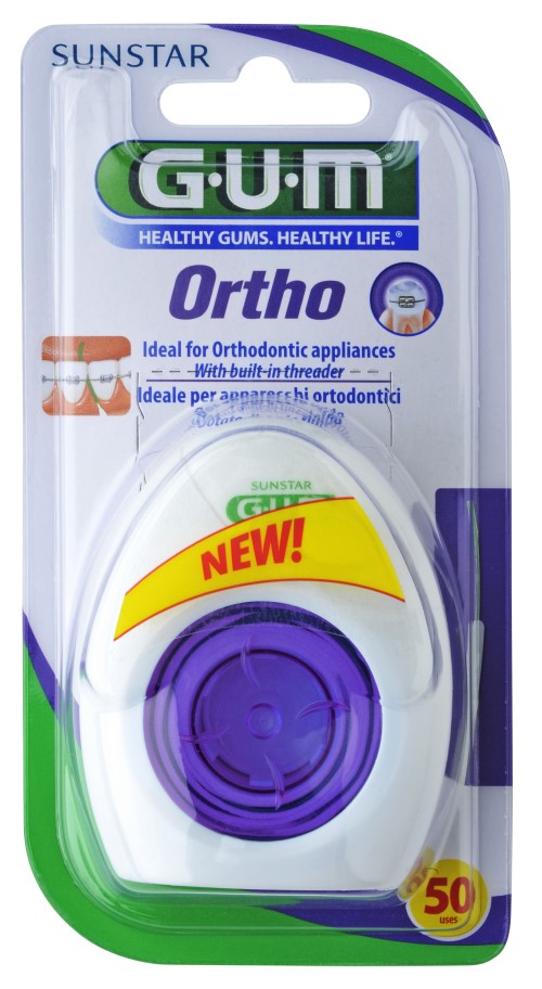 SUNSTAR GUM OrthoFloss, nić dentystyczna, 1 szt.