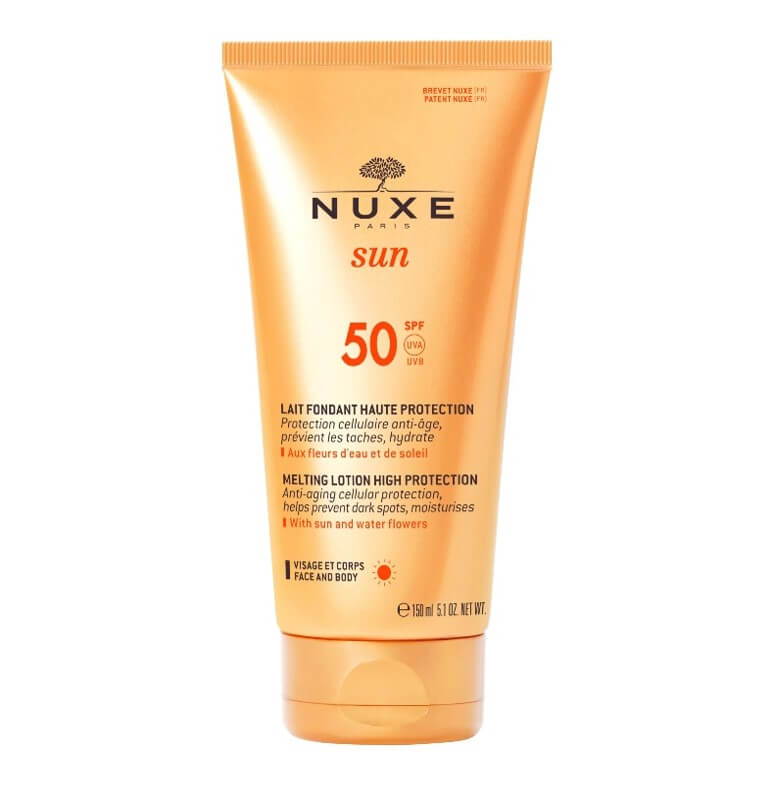 NUXE POLSKA NUXE Sun , mleczko do opalania, twarz i ciało, SPF 50, 150 ml — Składniki i ocena