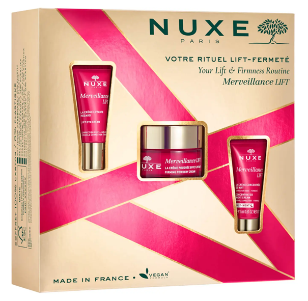 NUXE Merveillance Lift anti-ageing, zestaw: krem liftingujący, 50 ml + krem liftingujący pod oczy, 15 ml + krem liftingujacy na noc, 15 ml