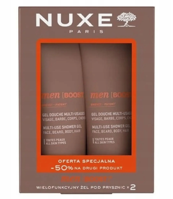 Nuxe Men Boost żel pod prysznic 2 x 200 ml