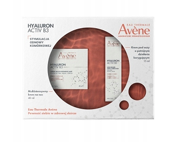 Avene Hialuron Active B3, zestaw: krem na noc, 40ml + krem pod oczy, 15ml