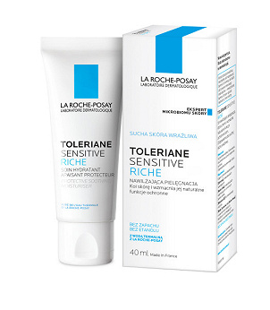 La Roche-Posay Toleriane Sensitive Riche , nawilżający balsam kojący, 40 ml.