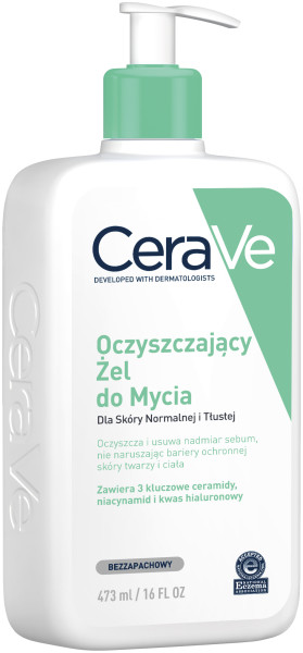 CeraVe Oczyszczający żel do Mycia , do skóry normalnej i tłustej 473 ml