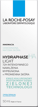 La Roche-Posay Hydraphase HA Light , nawilżająca pielęgnacja z kwasem hialuronowym, 50 ml.