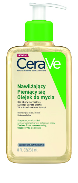 CeraVe, nawilżający olejek do mycia, 236 ml