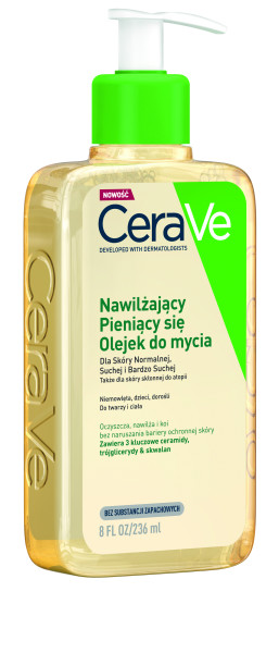 CeraVe, nawilżający olejek do mycia, 236 ml