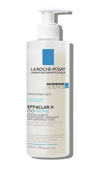 La Roche-Posay Effaclar H Iso-Biome, kojący krem myjący, 390 ml