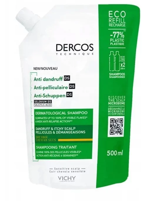 Vichy Dercos DS, szampon przeciwłupieżowy, 500 ml
