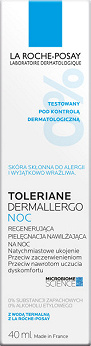 La Roche-Posay Toleriane Dermallergo Noc , regenerująca pielęgnacja nawilżająca na noc, 40 ml.