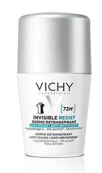 Vichy Deo Invisible Resist 72H, antyperspirant roll-on przeciw śladom, 50 ml
