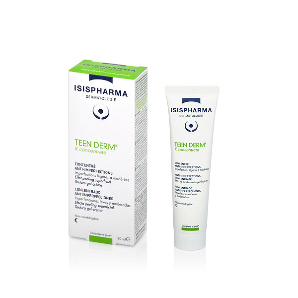 TRADIX GROUP IsisPharma TEEN DERM K CONCENTRATE, serum keratoregulujące do skóry tłustej i trądzikowej, 30 ml — Składniki i ocena