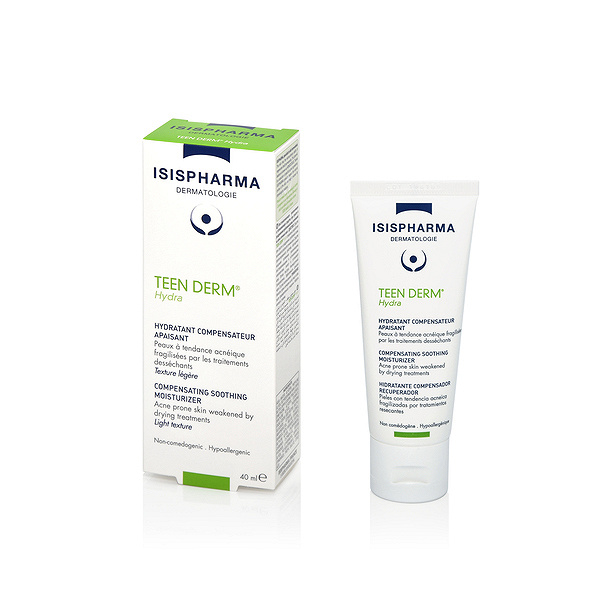 IsisPharma TEEN DERM HYDRA, krem nawilżający do skóry trądzikowej, 40 ml