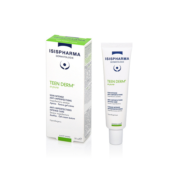TRADIX GROUP IsisPharm TEEN DERM ALPHA-PURE, krem zwalczający zmiany zapalne skóry trądzikowej, 30 ml — Składniki i ocena