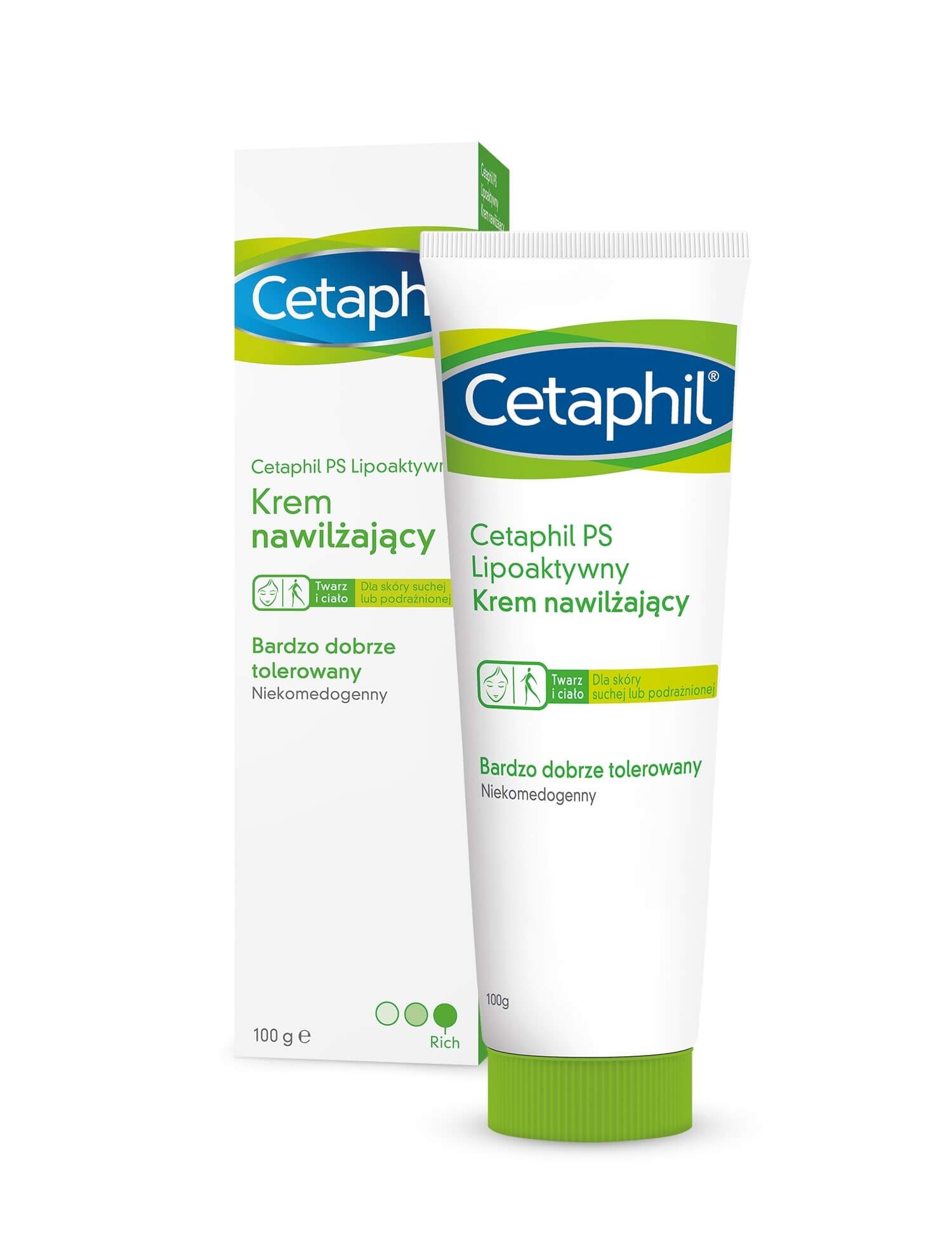 GALDERMA Cetaphil PS Lipoaktywny, krem nawilżający do skóry suchej, 100 g — Składniki i ocena