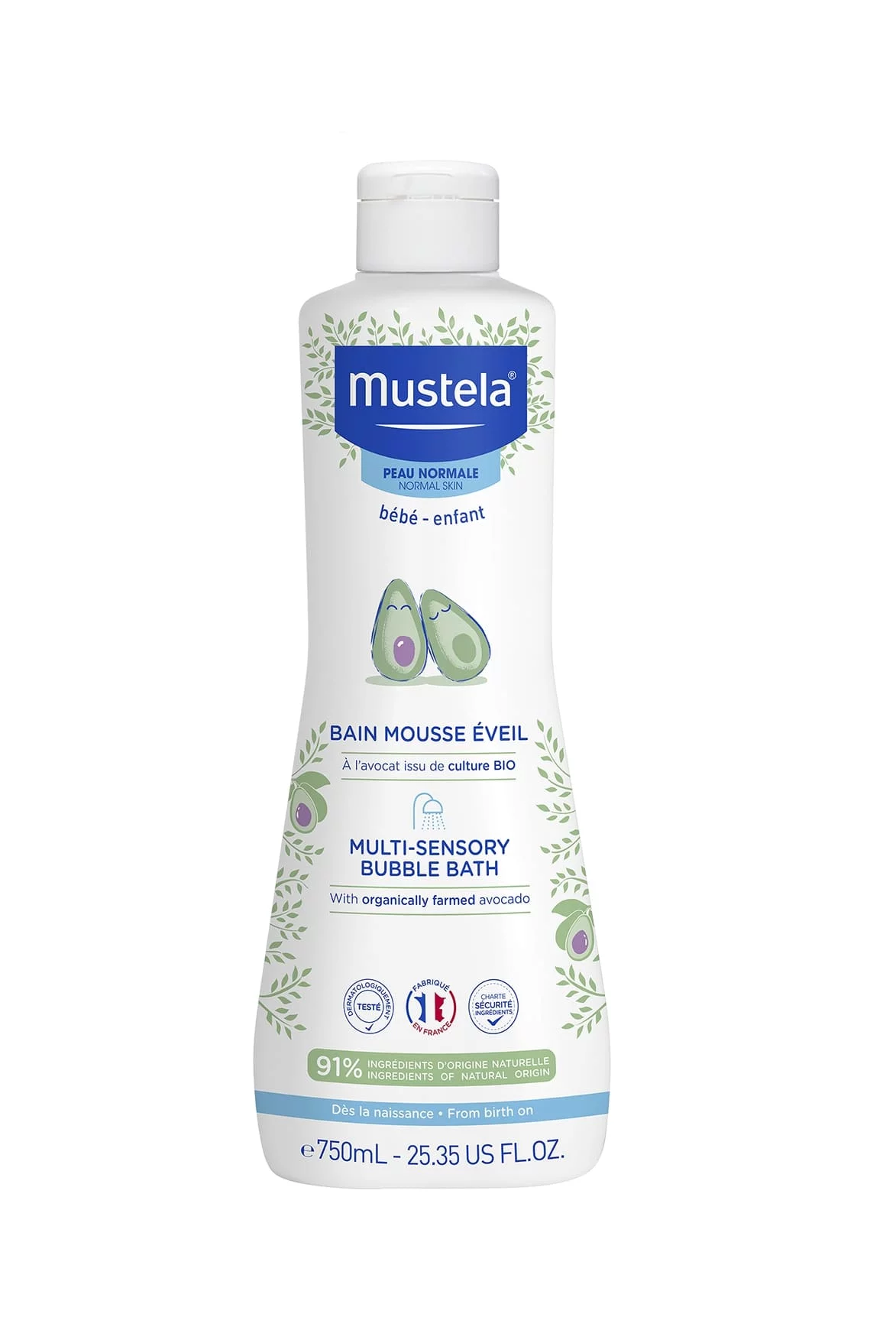Mustela Bąbelkowa Kąpiel  płyn do kąpieli, 750 ml. 