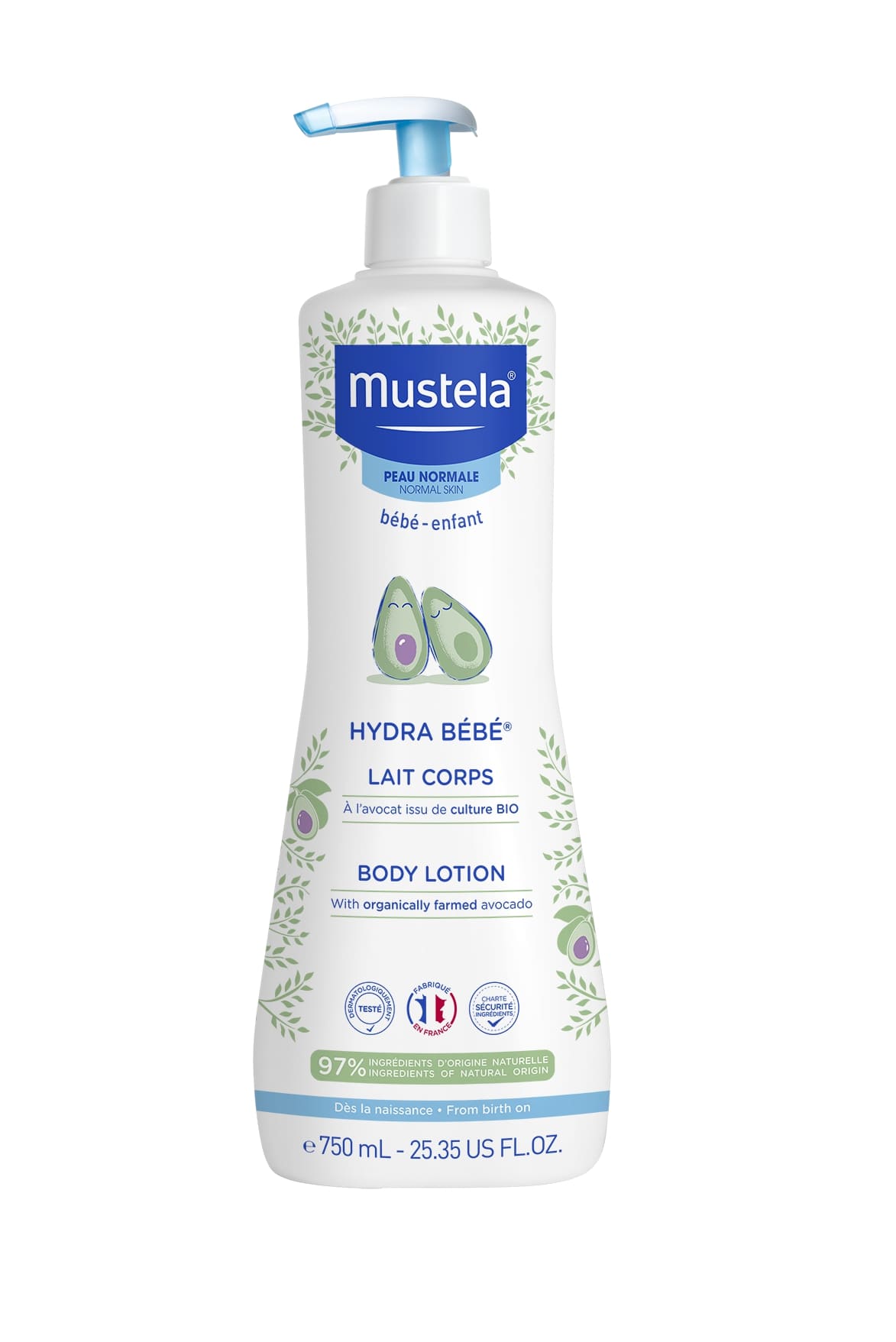 Mustela Hydra Bébé, mleczko do ciała, 750 ml.