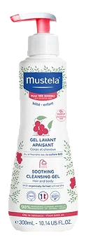 Mustela , łagodzący żel do mycia, 300 ml