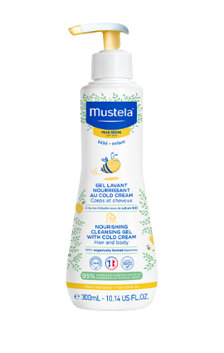 Mustela Cold Cream, żel do mycia z organicznym woskiem pszczelim, 300 ml
