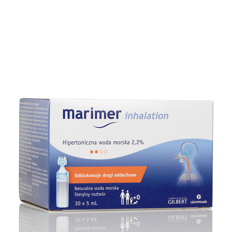 Marimer Inhalation , hipertoniczna woda morska do inhalatora, 30 ampułek 5 ml