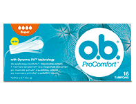 Tampony O.B. ProComfort Super, opakowanie, 16 szt.