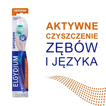 Elgydium Diffusion, szczoteczka, miękka, 1 szt.