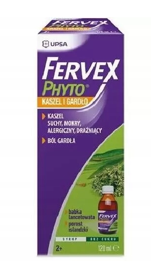 Fervex Phyto Kaszel i Gardło, syrop, 120 ml