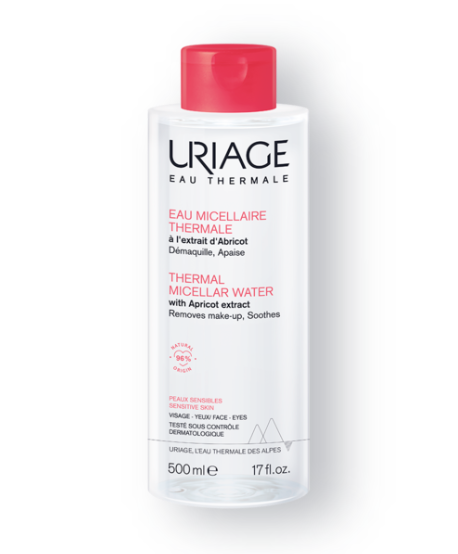 URIAGE Eau Thermale, woda micelarna z ekstraktem z moreli do skóry wrażliwej, 500 ml  KRÓTKA DATA 30.05.2025
