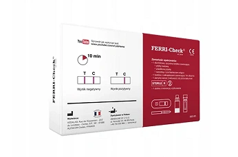 Ferri-Check, test do wykrywania niedoboru żelaza, anemii, 1 szt.