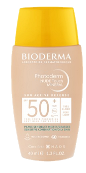 Bioderma Photoderm Nude Touch Mineral, podkład mineralny SPF 50+, odcień bardzo jasny, 40 ml KRÓTKA DATA 31.08.2026