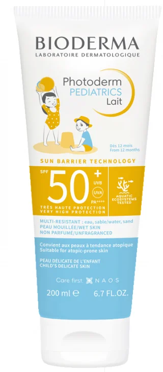 Bioderma Photoderm Pediatrics Lait mleczko do opalania, SPF 50+, 200 ml KR&Oacute;TKA DATA 31.07.2026