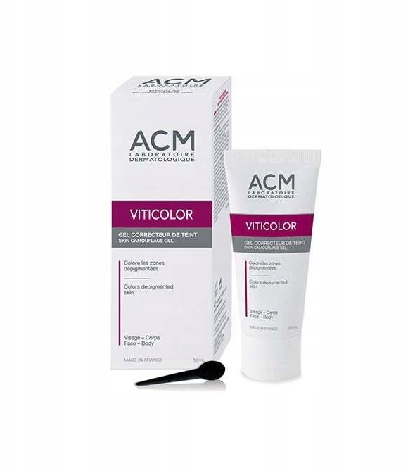 ACM Viticolor, żel barwiący do skóry z plamami depigmentacyjnymi, 50 ml