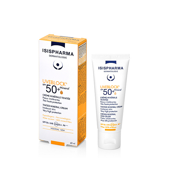 TRADIX GROUP IsisPharma UVEBLOCK MINERAL , krem mineralny koloryzujący SPF 50+, 40 ml — Składniki i ocena