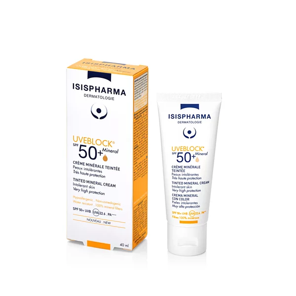 IsisPharma UVEBLOCK MINERAL , krem mineralny koloryzujący SPF 50+, 40 ml