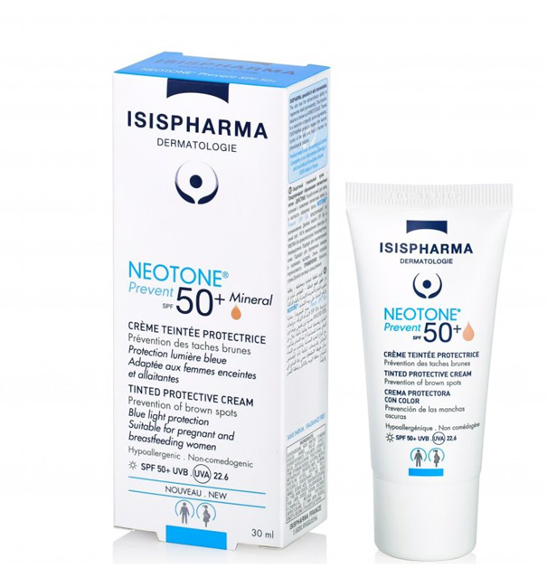 TRADIX GROUP IsisPharma NEOTONE PREVENT SPF 50+, ochronny krem tonujący, średnie zabarwienie, 30 ml — Składniki i ocena