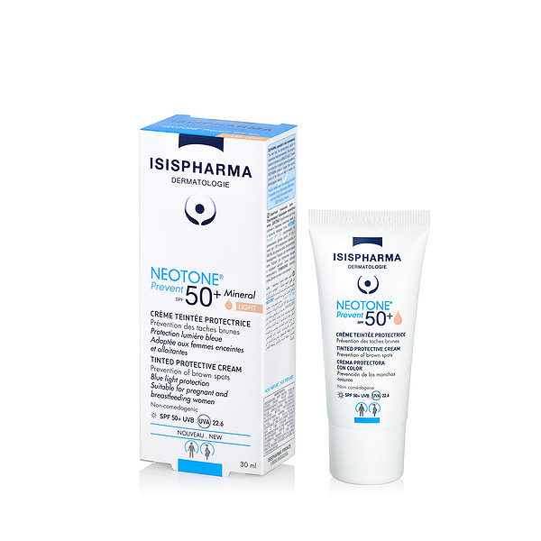 IsisPharm NEOTONE PREVENT, ochronny krem tonujący na jasne przebarwienia SPF 50+, 30 ml