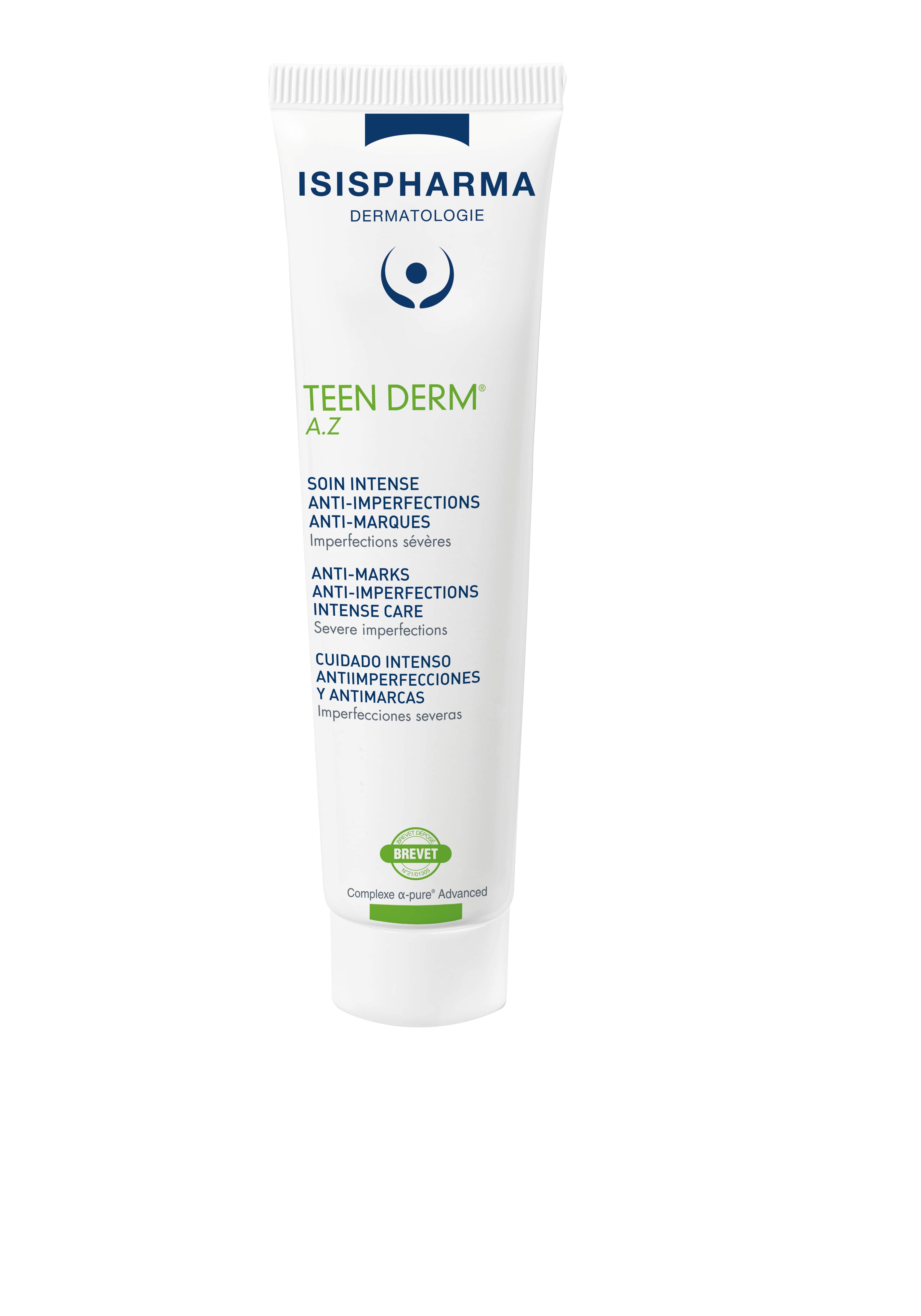 IsisPharm TEEN DERM AZ, intensywna pielęgnacja przeciw niedoskonałościom i śladom, 30 ml