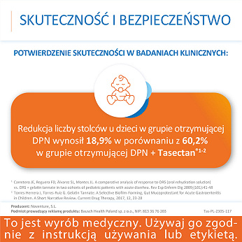 Tasectan 250 mg, proszek łagodzący objawy biegunki, 20 sasz.