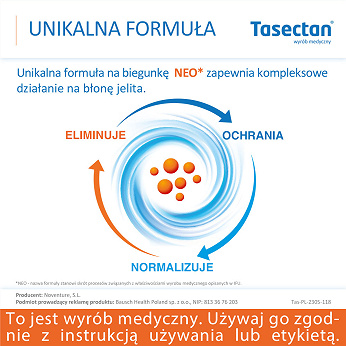 Tasectan 500 mg, kapsułki łagodzące objawy biegunki, 15 szt.