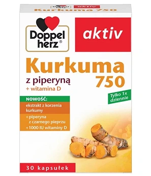 Doppelherz Aktiv Kurkuma 750, 30 kapsułek