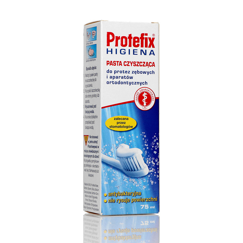Protefix HIGIENA , pasta czyszcząca do protez zębowych aparatów ortodontycznych, tuba 75 ml