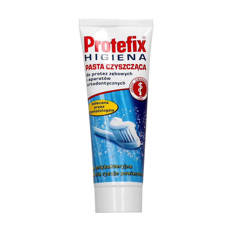 Protefix HIGIENA , pasta czyszcząca do protez zębowych aparatów ortodontycznych, tuba 75 ml