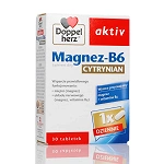 Doppelherz aktiv Magnez-B6 Cytrynian tabletki ze składnikami wspierającymi funkcjonowanie mięśni i układu nerwowego, 30 szt.