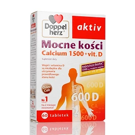 Doppelherz aktiv Mocne kości tabletki z wapniem i witaminą D, 60 szt.
