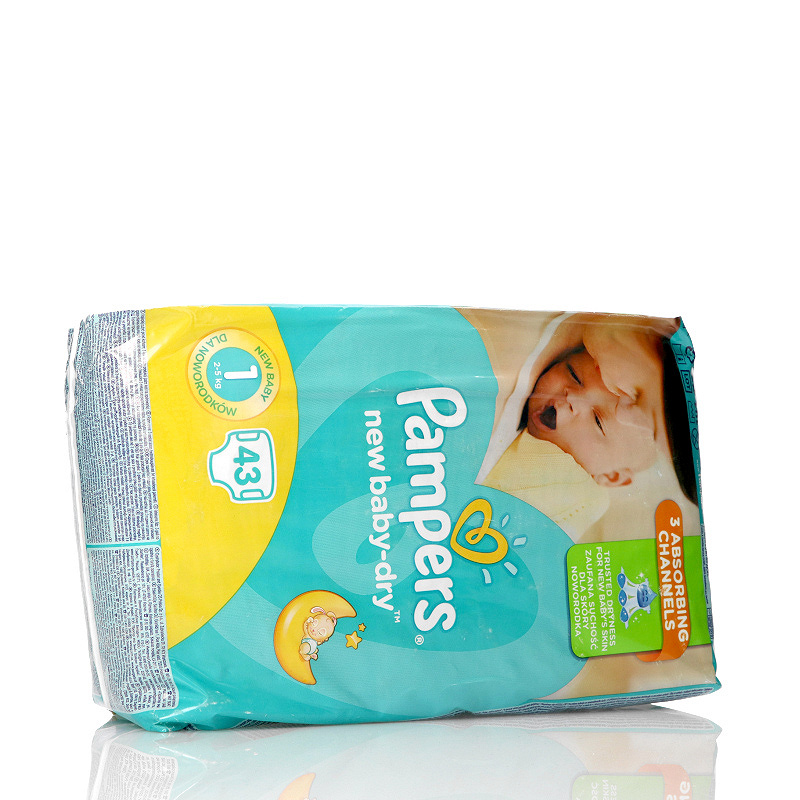 Pampers newbaby-dry,  pieluchy (2-5 kg), 43 szt.