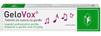 GeloVox, czarny bez, 20 tabletek do ssania